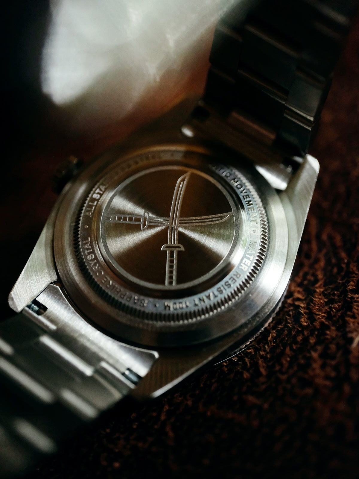 DAGGER A.X.E. Brown Dial mechanical watch on wrist showing vintage collector aesthetic