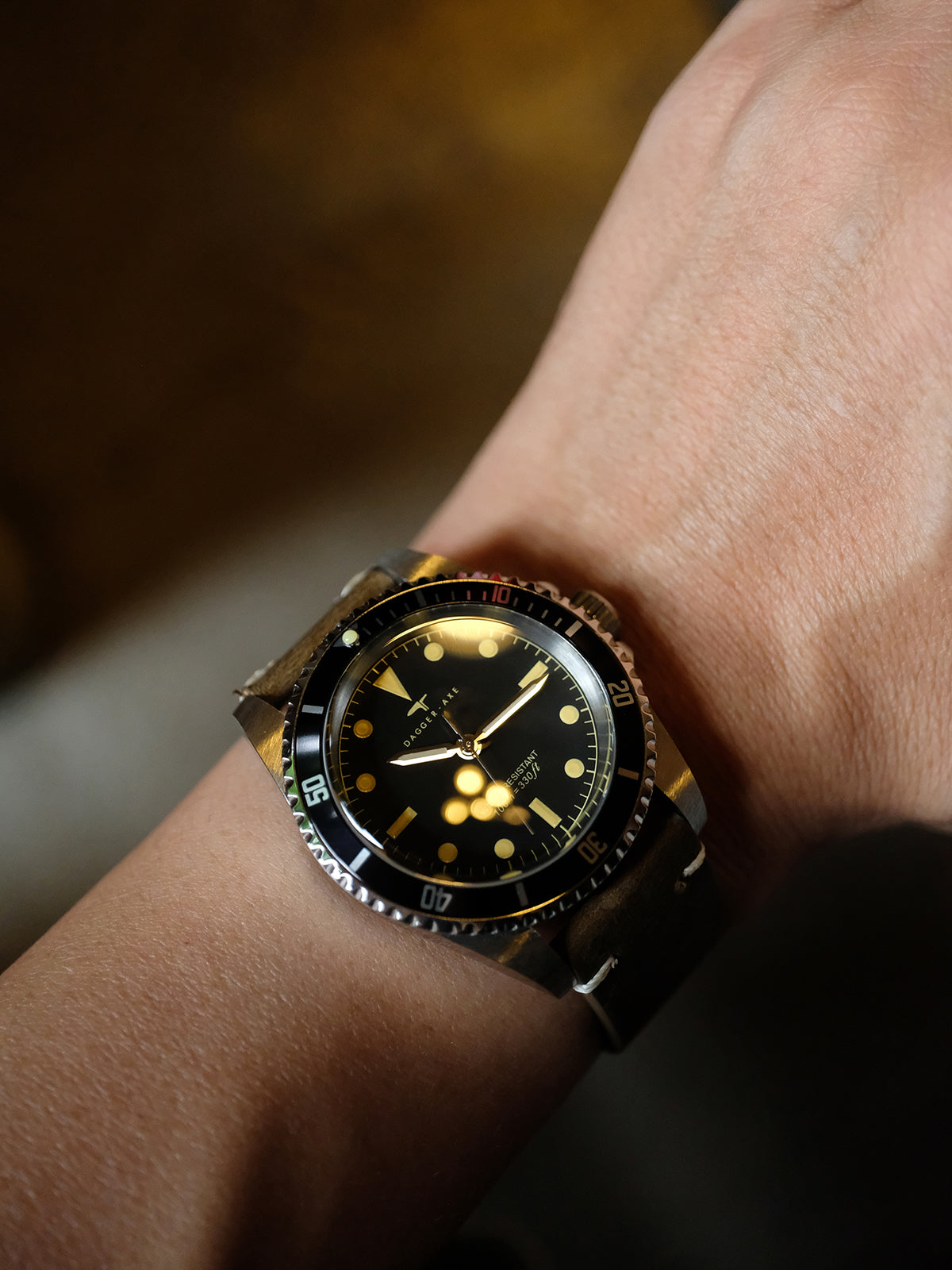 DAGGER A.X.E. MK1 watch bracelet link detail showing 316L stainless steel quality